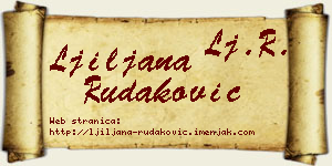 Ljiljana Rudaković vizit kartica